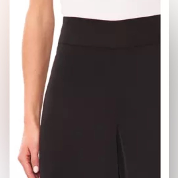 NWT - CeCe Women's Pleated Wide-Leg Pants High rise Pleated Black size 8 MSRP 89 - Picture 3 of 4